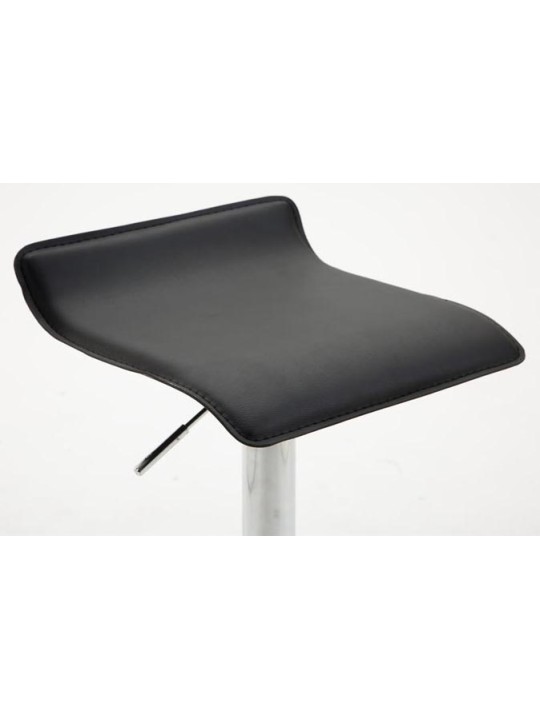 Sæt med 2 barstole Dyn V2 imiteret læder krom, sort