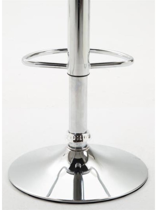 Sæt med 2 barstole Dyn V2 imiteret læder krom, hvid