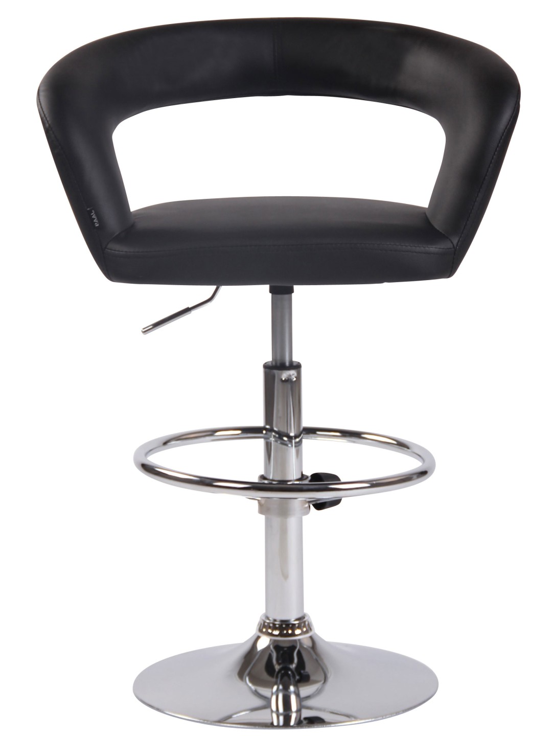 Sæt med 2 barstole Jaen imiteret læder, sort