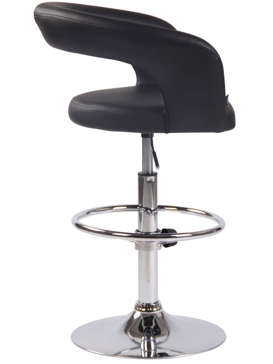 Sæt med 2 barstole Jaen imiteret læder, sort Sæt med 2 barstole Jaen imiteret læder, sort