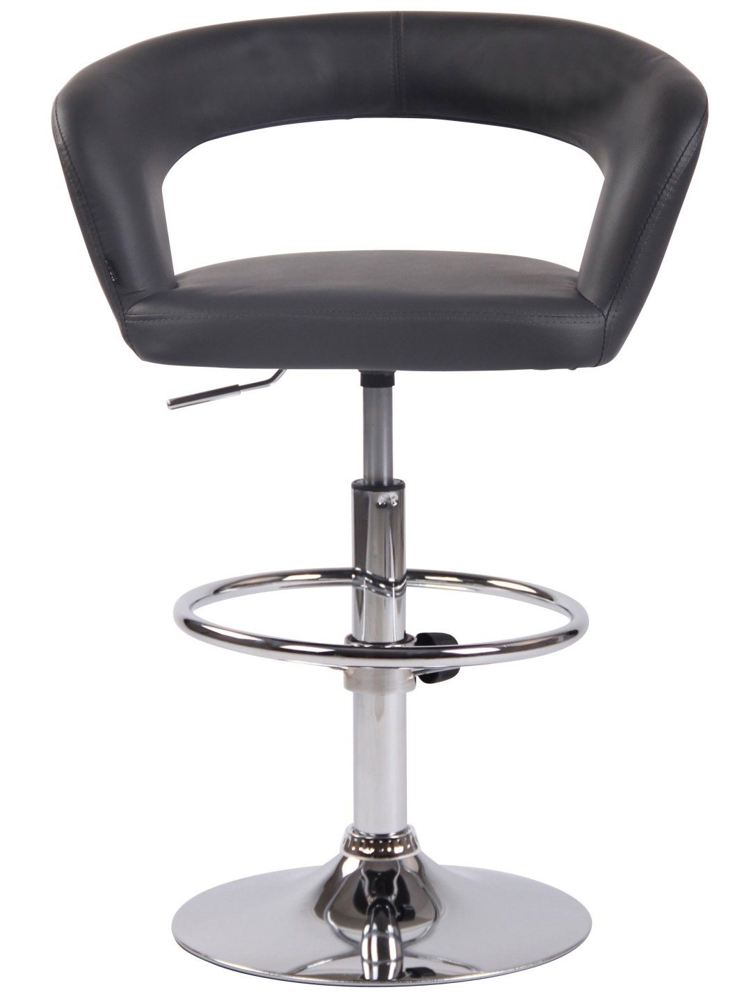 Sæt med 2 barstole Jaen imiteret læder, grå