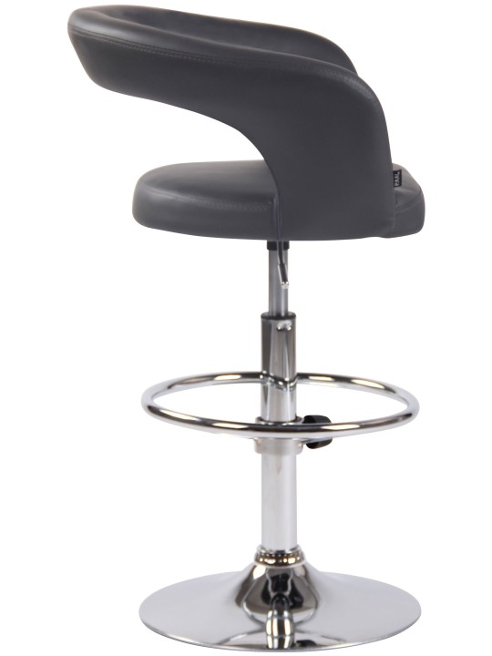 Sæt med 2 barstole Jaen imiteret læder, grå