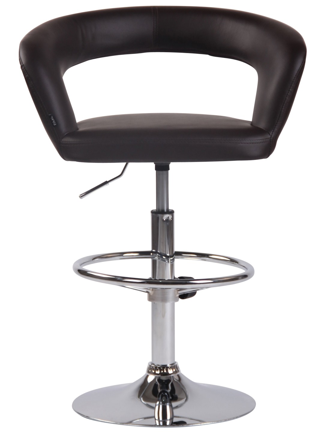 Sæt med 2 barstole Jaen imiteret læder, brun