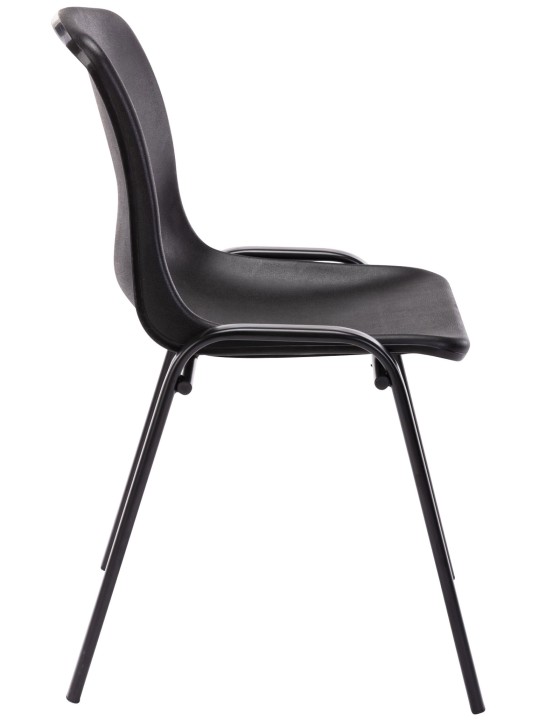 Sæt med 4 stabelstole Nowra plast, sort