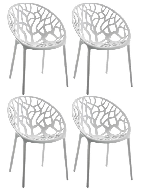 Sæt med 4 stole Hope, lysegrå Sæt med 4 stole Hope, lysegrå