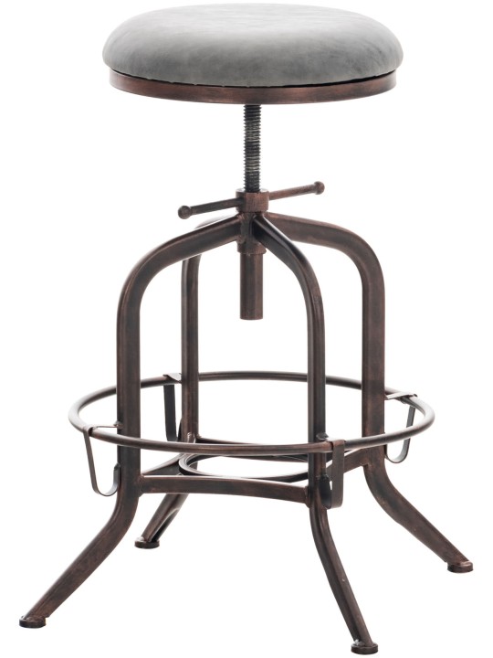 Barstol Avadi vintage imiteret læder bronze, mørkegrå Barstol Avadi vintage imiteret læder bronze, mørkegrå