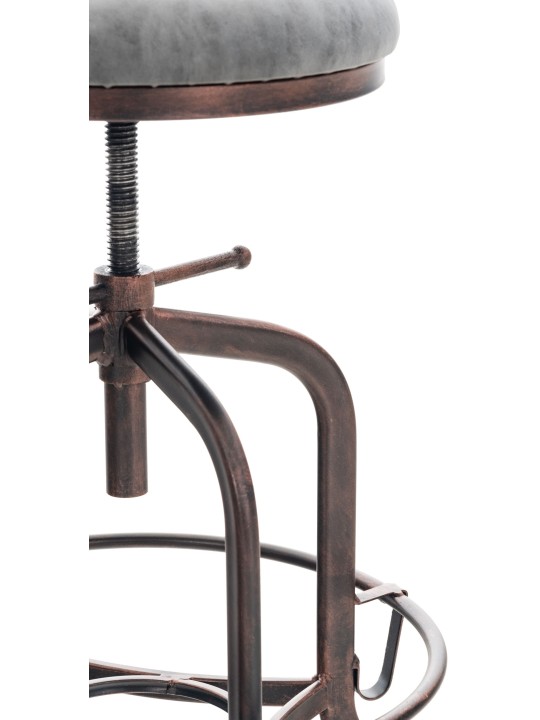 Barstol Avadi vintage imiteret læder bronze, mørkegrå Barstol Avadi vintage imiteret læder bronze, mørkegrå