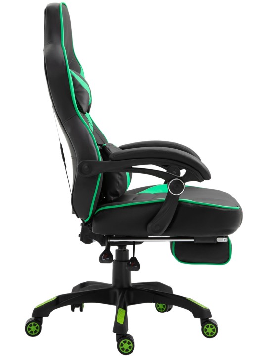 Kontorstol Tilos imiteret læder, sort/grøn