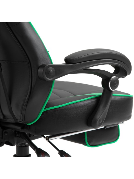 Kontorstol Tilos imiteret læder, sort/grøn