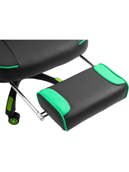 Kontorstol Tilos imiteret læder, sort/grøn