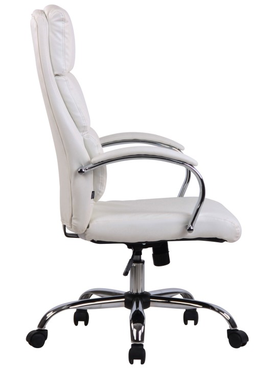 Kontorstol Bradford imiteret læder, hvid