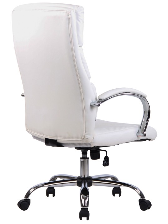 Kontorstol Bradford imiteret læder, hvid