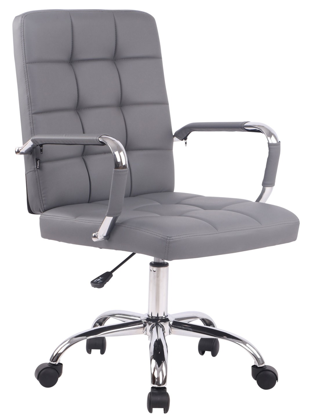 Kontorstol Deli PRO imiteret læder, grå