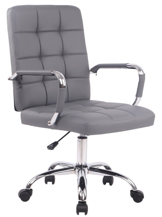 Kontorstol Deli PRO imiteret læder, grå Kontorstol Deli PRO imiteret læder, grå