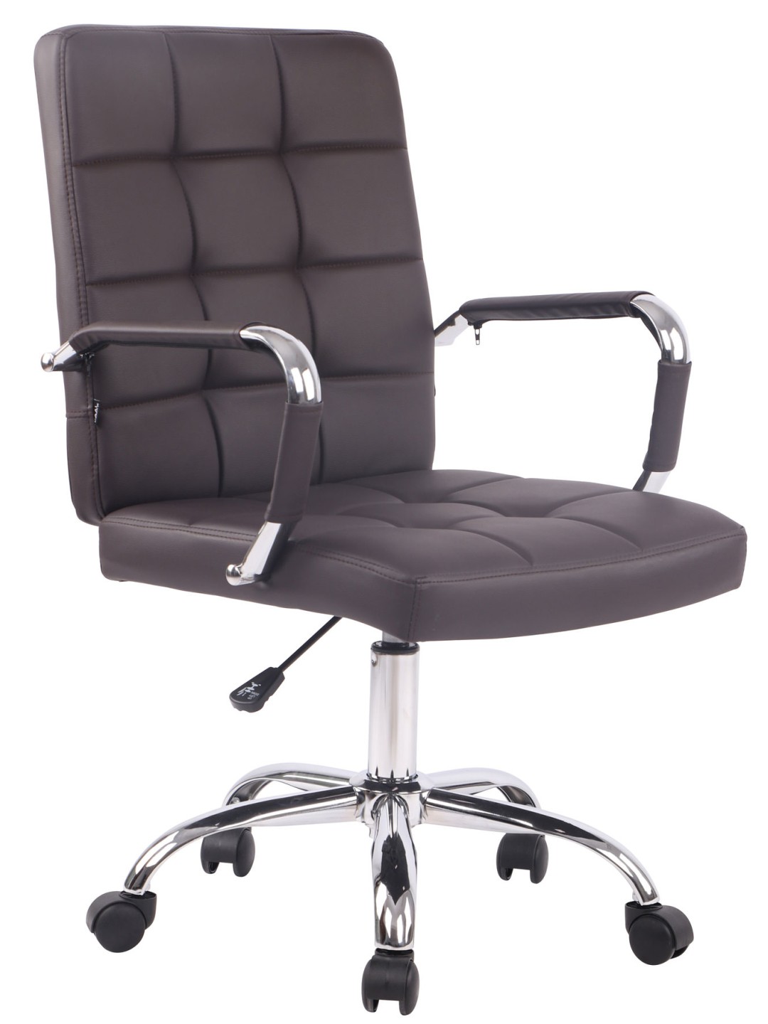 Kontorstol Deli PRO imiteret læder, brun