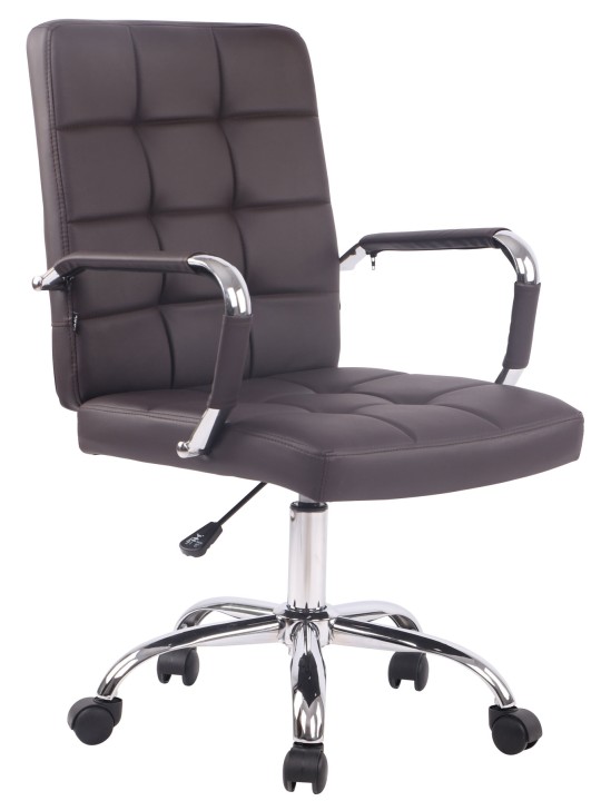 Kontorstol Deli PRO imiteret læder, brun