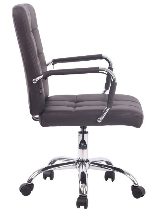 Kontorstol Deli PRO imiteret læder, brun