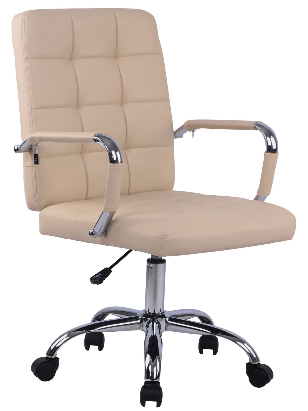 Kontorstol Deli PRO imiteret læder, creme