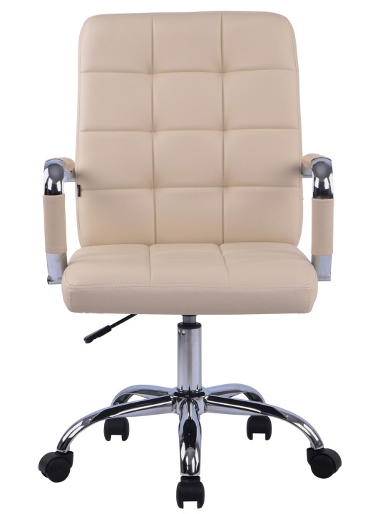 Kontorstol Deli PRO imiteret læder, creme