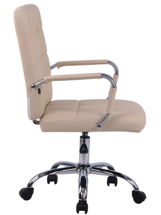 Kontorstol Deli PRO imiteret læder, creme