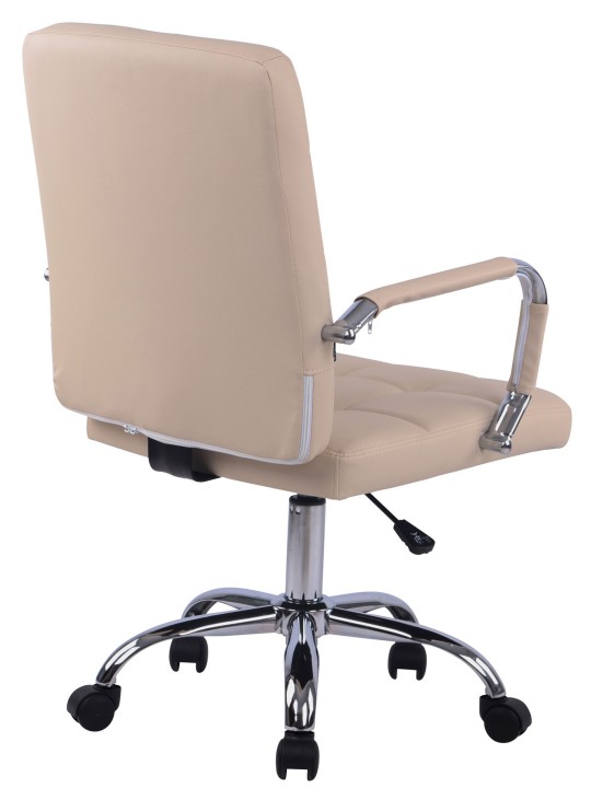 Kontorstol Deli PRO imiteret læder, creme