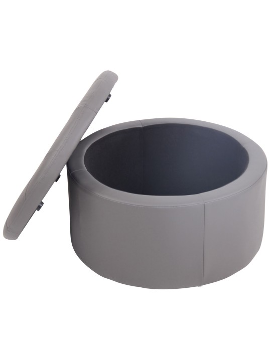 Taburet Evora imiteret læder, grå Taburet Evora imiteret læder, grå