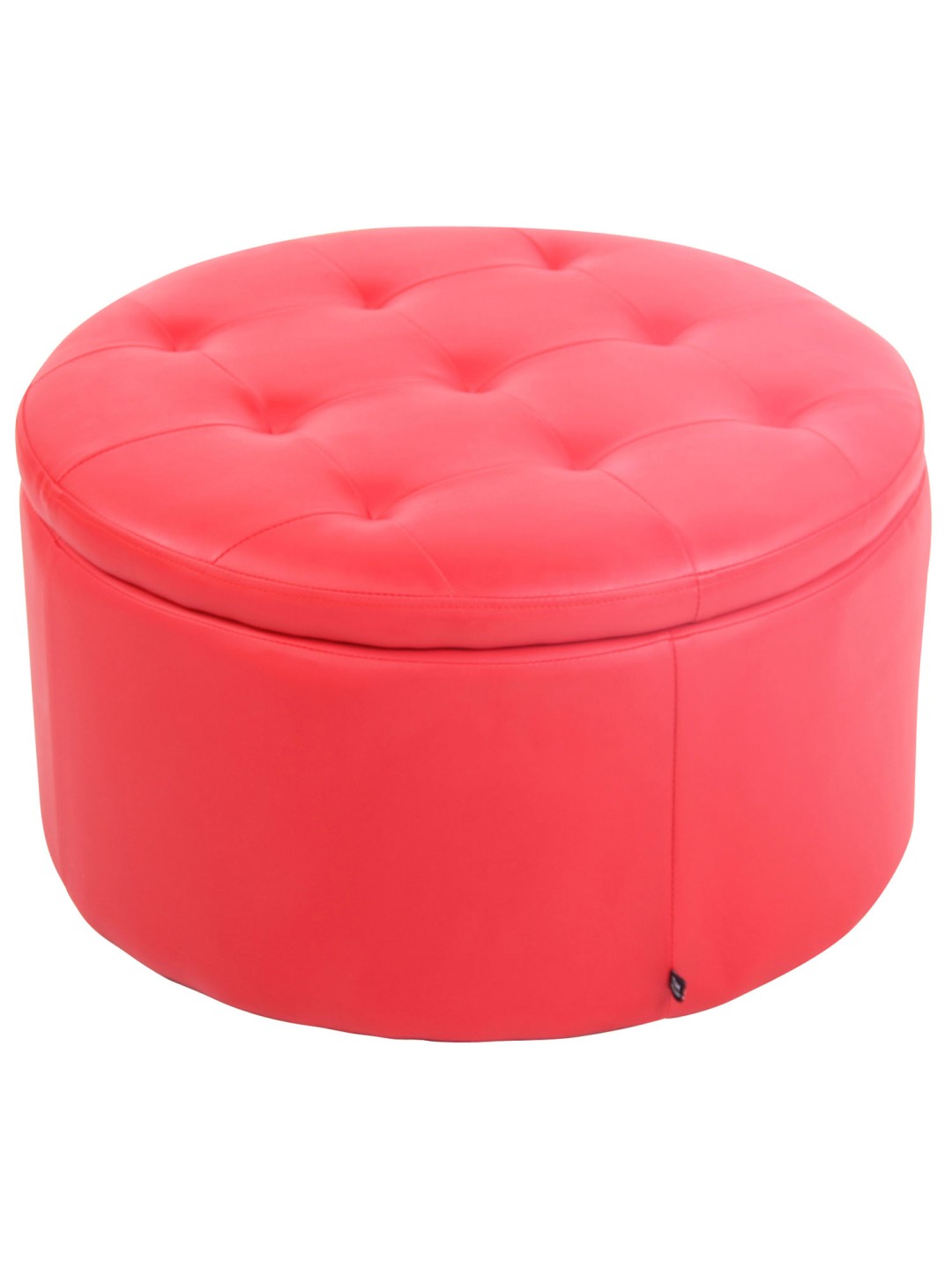 Taburet Evora imiteret læder, rød