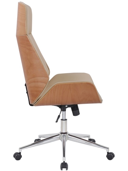 Kontorstol Varel imiteret læder, natur/creme