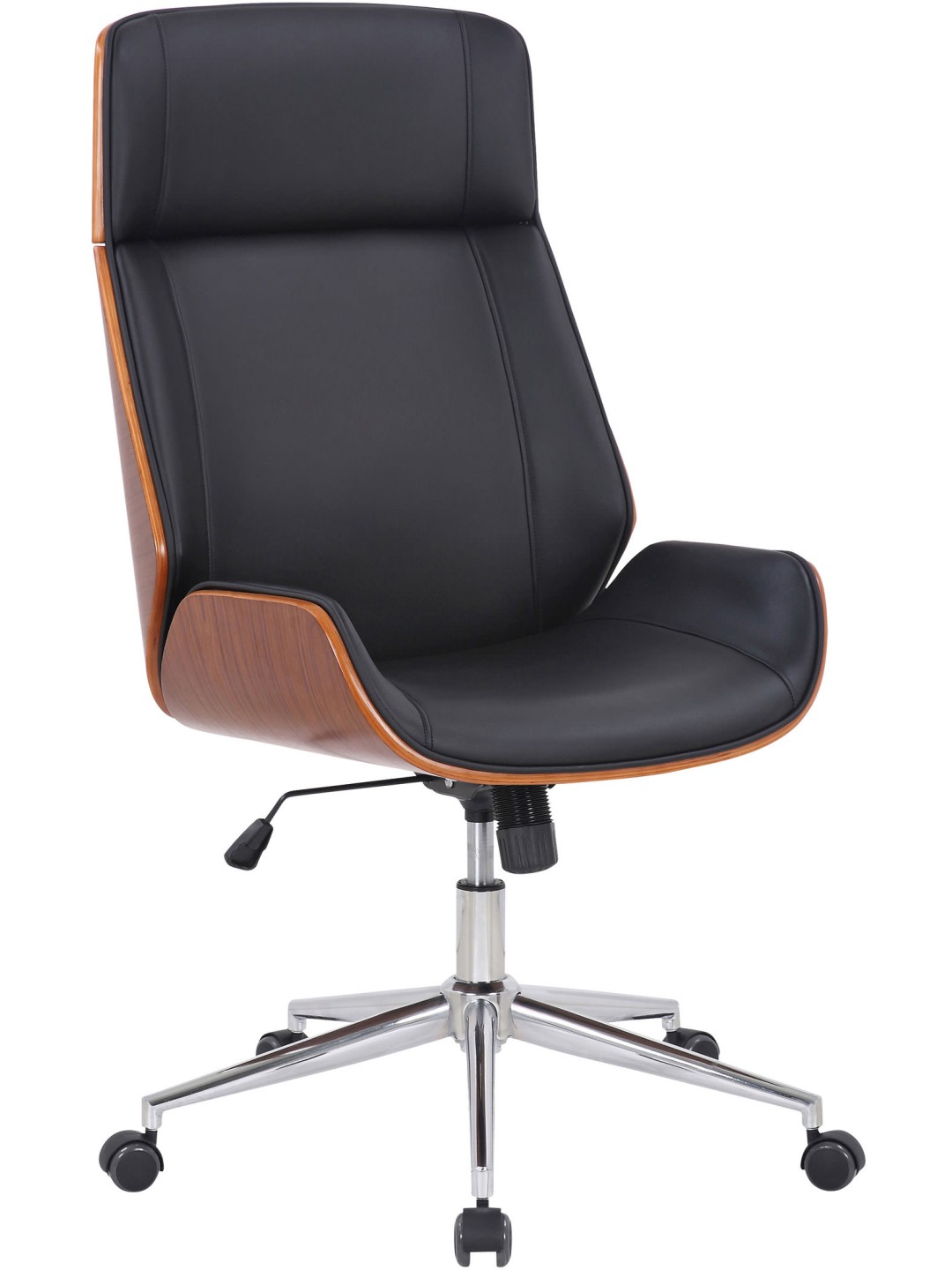 Kontorstol Varel imiteret læder, valnød/sort