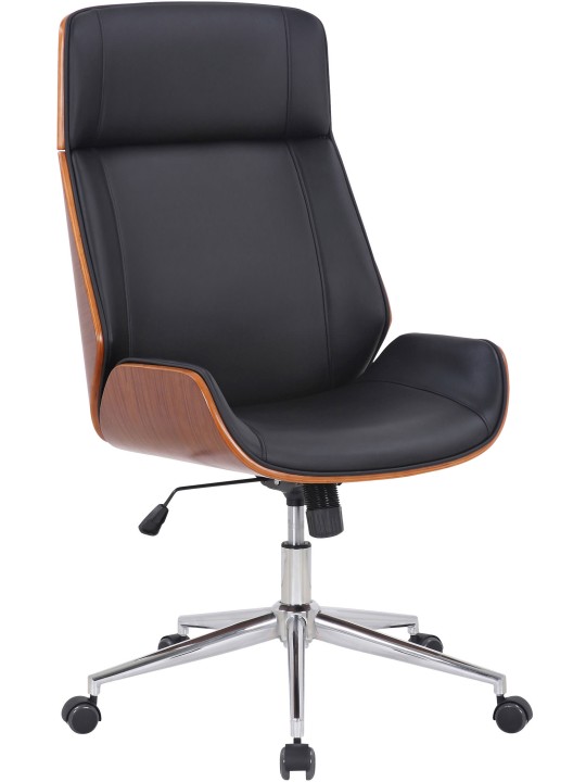 Kontorstol Varel imiteret læder, valnød/sort Kontorstol Varel imiteret læder, valnød/sort