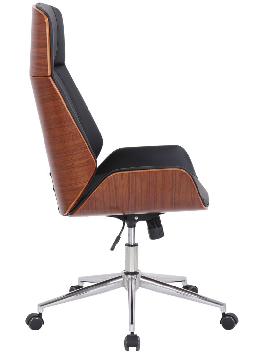Kontorstol Varel imiteret læder, valnød/sort Kontorstol Varel imiteret læder, valnød/sort
