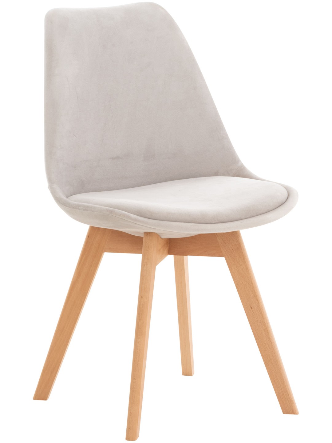 Stol Linares Velvet, lysegrå