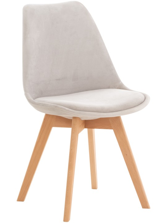 Stol Linares Velvet, lysegrå