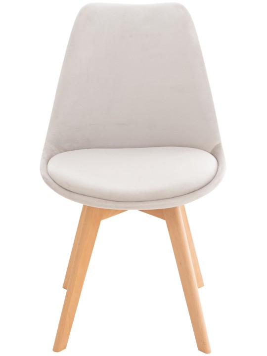 Stol Linares Velvet, lysegrå