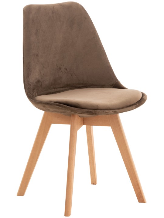 Stol Linares Velvet, mørkebrun