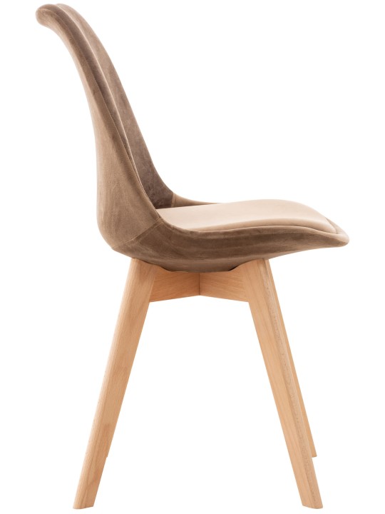 Stol Linares Velvet, brun