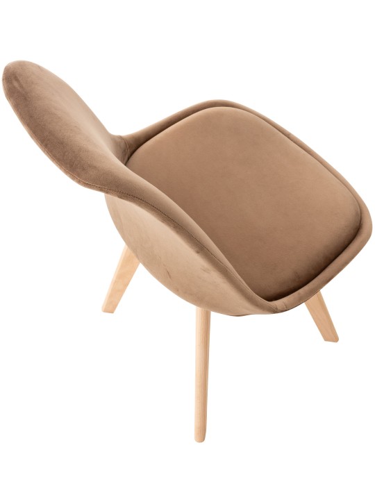 Stol Linares Velvet, brun