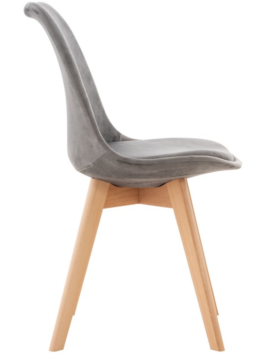 Stol Linares Velvet, grå Stol Linares Velvet, grå