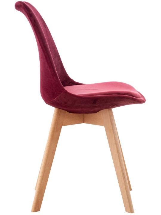 Stol Linares Velvet, bordeaux