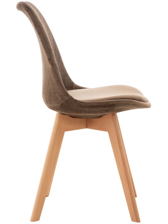 Stol Linares Velvet, mørkebrun