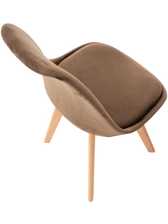 Stol Linares Velvet, mørkebrun