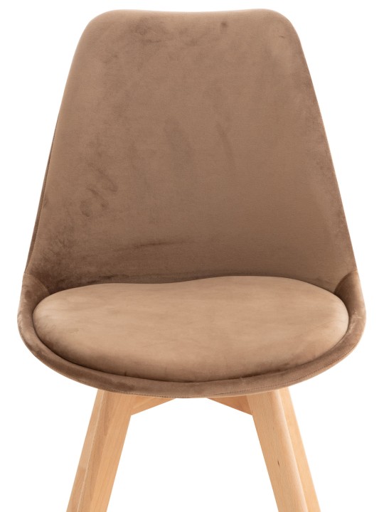 Stol Linares Velvet, brun
