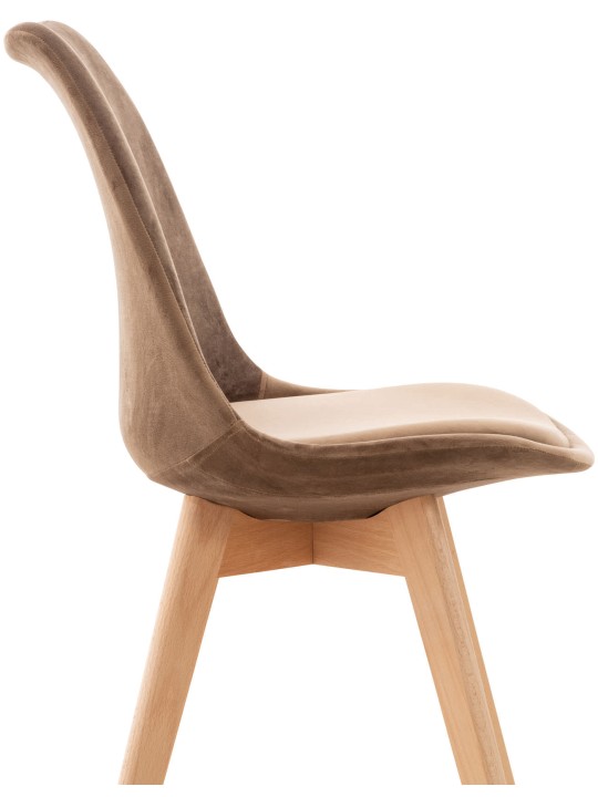 Stol Linares Velvet, brun