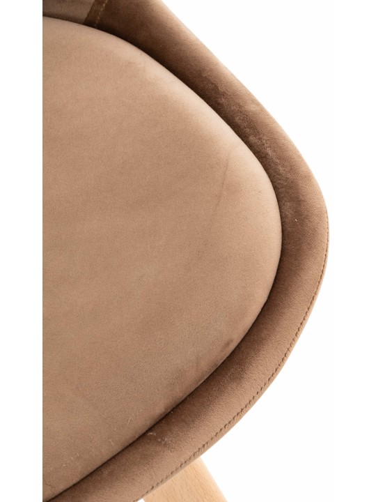 Stol Linares Velvet, brun