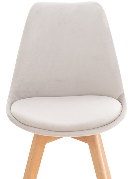 Stol Linares Velvet, lysegrå