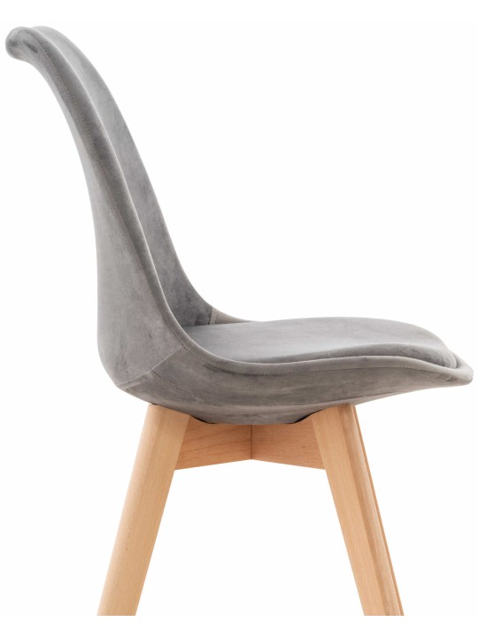 Stol Linares Velvet, grå Stol Linares Velvet, grå