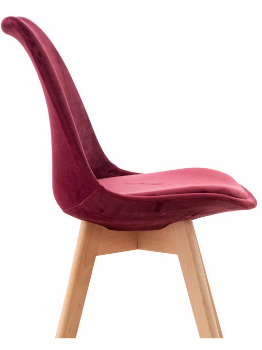 Stol Linares Velvet, bordeaux