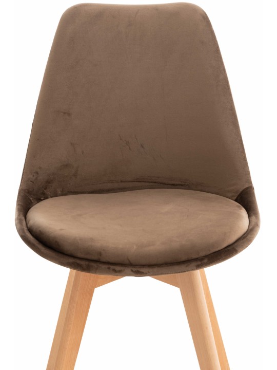 Stol Linares Velvet, mørkebrun