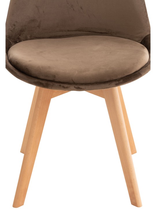 Stol Linares Velvet, mørkebrun