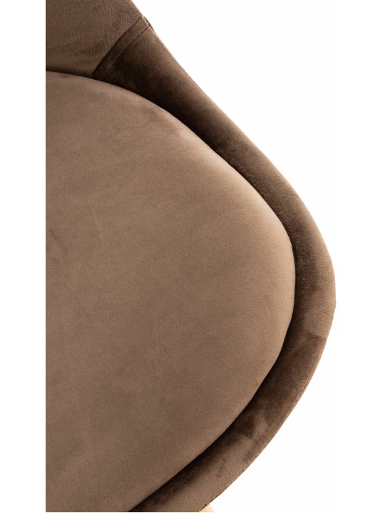 Stol Linares Velvet, mørkebrun